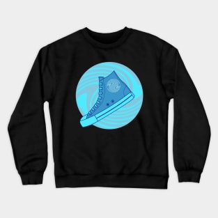 Light Blue High Top Sneaker Crewneck Sweatshirt